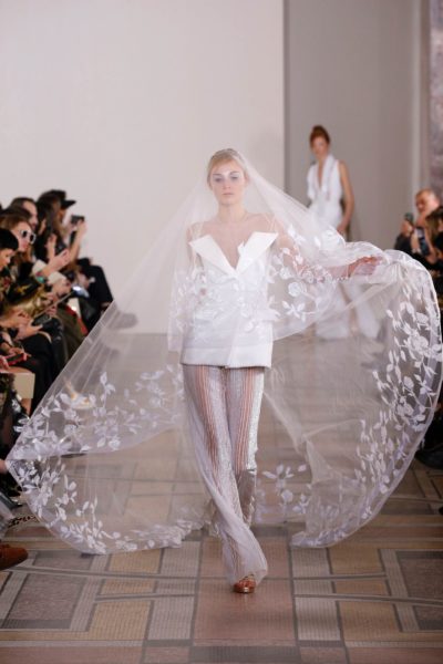 abito alta moda bianco tulle