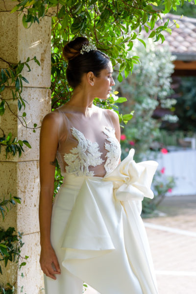 vestito sposa bianco decorato
